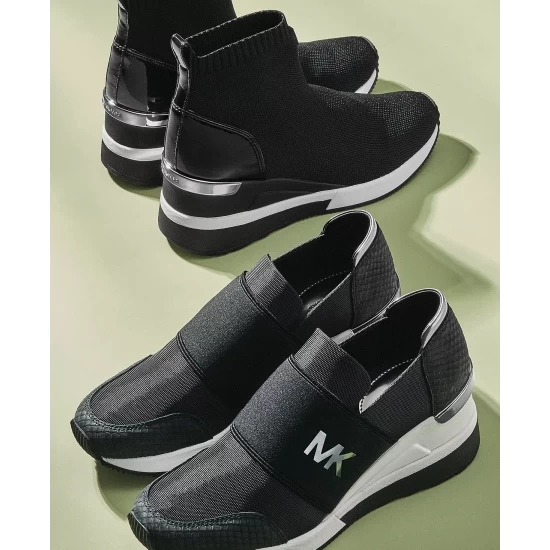 Buy π Michael Kors π© Women's Felix Signature Logo Bubble Trainer π Sneakers Black Snake π - Image 6