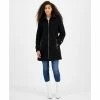 Hot Sale ⭐ Michael Kors 👩 Women's Petite Hooded Notched-Collar 🧥 Coat, Created For Macy's Black 👍