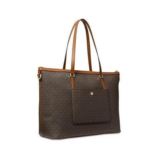 Outlet 💯 Michael Kors Signature Heritage Extra Large Travel Sleeve Tote Brown/acorn 😍 - Image 2