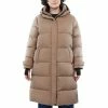 Budget 👍 Michael Kors 👩 Women's Plus Size Hooded Puffer 🧥 Coat Taupe 🥰