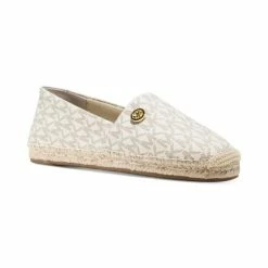 Best deal 😀 Michael Kors 👩 Women's Kendrick Slip-On Espadrille Flats Vanilla Logo 🛒
