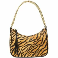 Coupon ✔️ Michael Kors Animal Print Jet Set Charm Chain Pouchette Shoulder Bag Marigold 🤩