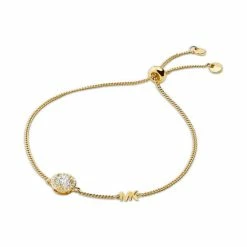 Hot Sale π Michael Kors Sterling Silver Cubic Zirconia Slider Bracelet π―