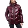 Discount 🥰 Michael Kors 👩 Women's Shine Hooded Puffer 🧥 Coat Black 🛒