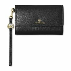 Best reviews of β€οΈ Michael Kors Jet Set Charm Large Flap Phone Wristlet Black β