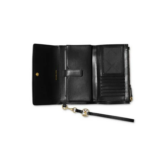 Best reviews of ❤️ Michael Kors Jet Set Charm Large Flap Phone Wristlet Black ⭐ - Image 2