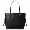 Best deal ⭐ Michael Kors Voyager East West Crossgrain Leather Tote Black/silver ✨