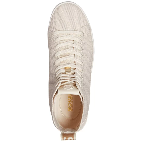 Budget β Michael Kors π© Women's Edie Knit Lace-Up High-Top π Sneakers Light Cream π - Image 5