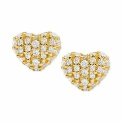 Top 10 ❤️ Michael Kors 👩 Women's Kors Love Pavé Heart Sterling Silver Stud Earrings Gold 😀