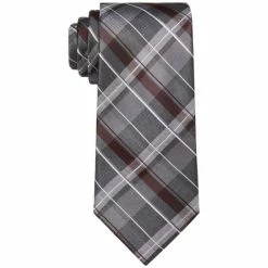Promo π Michael Kors Men's Classic-Design Plaid Tie Rose π