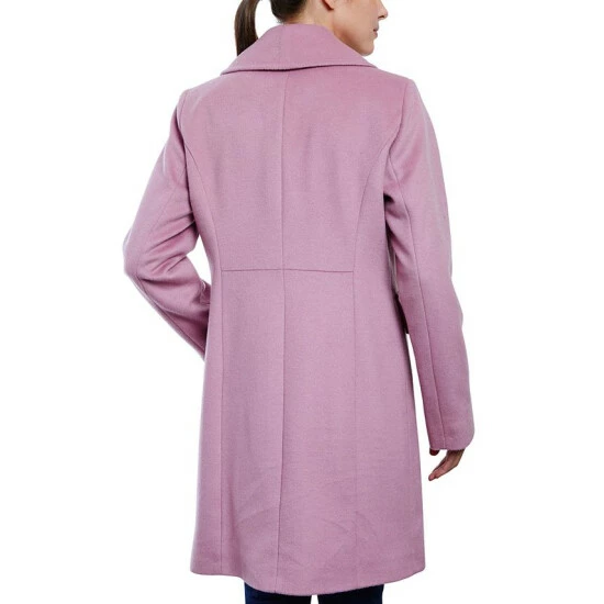Coupon 😉 Michael Kors Petite Single-Breasted Walker 🧥 Coat, Created For Macy's Black ⌛ - Image 2