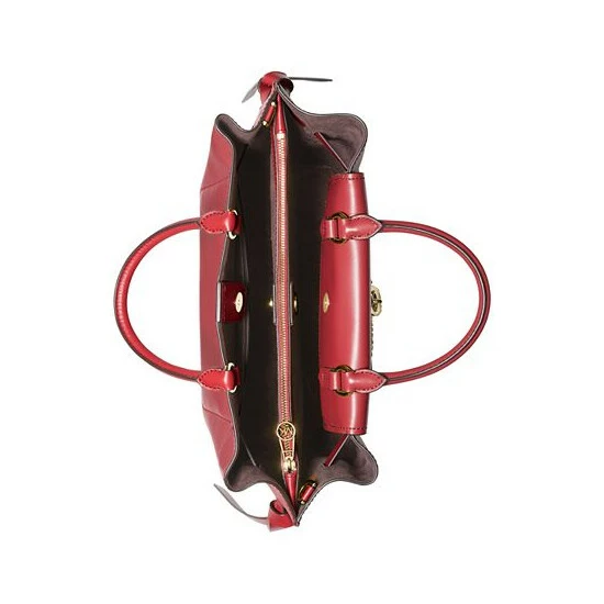 Wholesale 🥰 Michael Kors Hamilton Legacy Large Leather Belted Satchel Navy 🔥 - Image 3