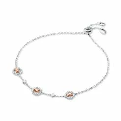 Wholesale π Michael Kors Two-Tone Sterling Silver Cubic Zirconia & Logo Station Slider Bracelet Redoverflw β