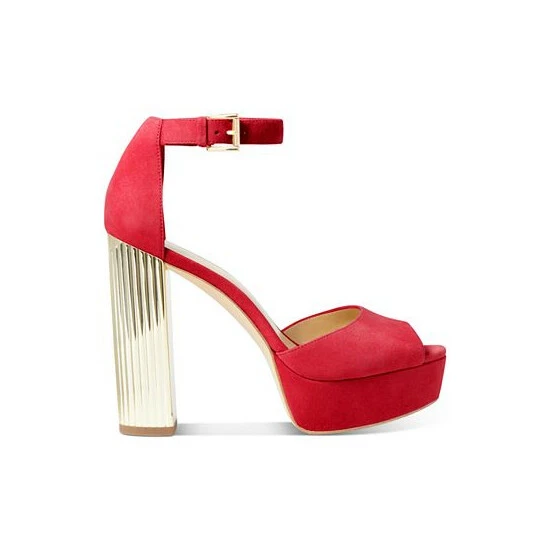 Discount 🎉 Michael Kors 👩 Women's Porter Ankle-Strap Block-Heel 🩴 Sandals Anthracite ✔️ - Image 2