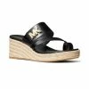Budget ✨ Michael Kors 👩 Women's Sidney Mid Wedge Espadrille 🩴 Sandals Brown/ Acorn ⭐