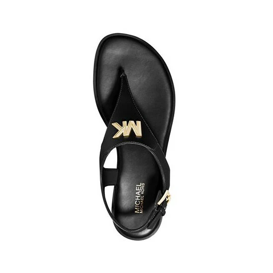 Deals 😍 Michael Kors 👩 Women's Jilly Flat 🩴 Sandals Black 😀 - Image 3