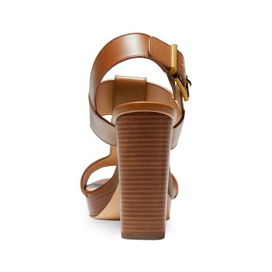 New 🎉 Michael Kors 👩 Women's Becker T-Strap Slingback 🩴 Sandals Luggage 💯 - Image 3