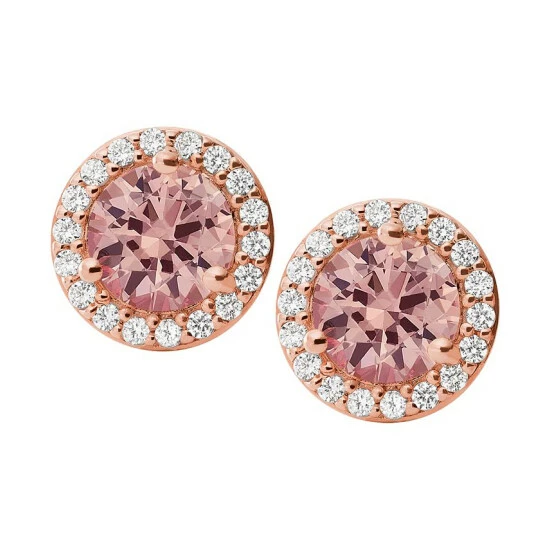 New π― Michael Kors 14k Rose Gold-Plated Sterling Silver Crystal Stud Earrings π€©