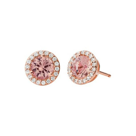 New π― Michael Kors 14k Rose Gold-Plated Sterling Silver Crystal Stud Earrings π€© - Image 2