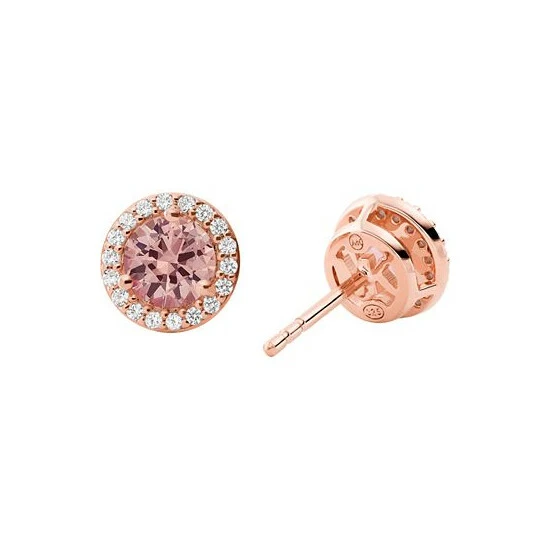 New π― Michael Kors 14k Rose Gold-Plated Sterling Silver Crystal Stud Earrings π€© - Image 3