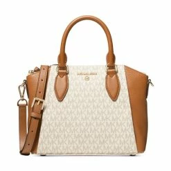 Brand new ๐ Michael Kors Signature Sienna Messenger Vanilla/acorn ๐