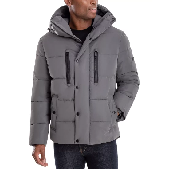 Best Pirce βοΈ Michael Kors π© Women's Plus Size Hooded Packable Down Puffer π§₯ Coat, Created For Macy's Navy π§¨