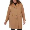 New ✨ Michael Kors Plus Size Single-Breasted Walker 🧥 Coat, Created For Macy's Black 🧨
