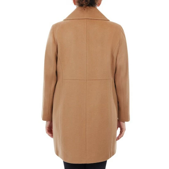 New โจ Michael Kors Plus Size Single-Breasted Walker ๐งฅ Coat, Created For Macy's Black ๐งจ - Image 2