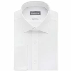 Best reviews of β Michael Kors Men's Classic/Regular Fit Airsoft Stretch Non-Iron Performance Solid French Cuff π Dress π Shirt White π