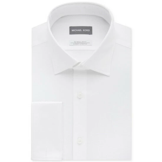 Best reviews of ⭐ Michael Kors Men's Classic/Regular Fit Airsoft Stretch Non-Iron Performance Solid French Cuff 👗 Dress 👕 Shirt White 🛒