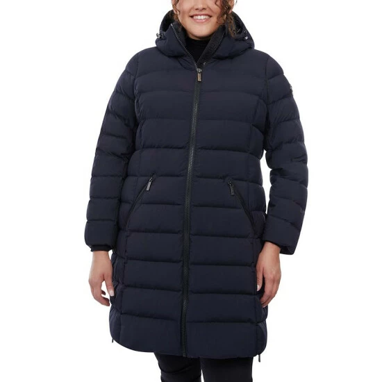 Brand new π Michael Kors π© Women's Plus Size Hooded Down Puffer π§₯ Coat, Created For Macy's Navy βοΈ