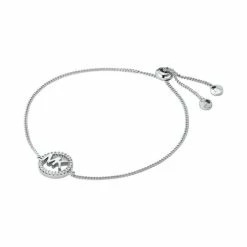 Outlet π Michael Kors Sterling Silver Kors Love Logo Slider Bracelet π