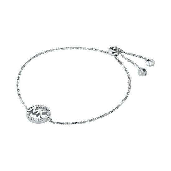 Outlet 🔔 Michael Kors Sterling Silver Kors Love Logo Slider Bracelet 👍