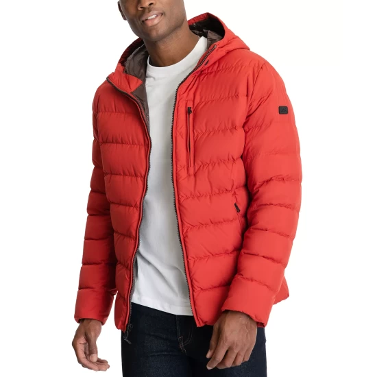 Cheap 😍 Michael Kors 👩 Women's Hooded Down Puffer 🧥 Coat, Created For Macy's Crimson 👏 - Image 2
