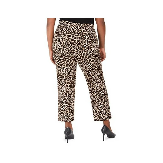 Hot Sale 😉 Michael Kors Plus Size Leopard Print Pull-On Pants Dark Camel ✨ - Image 2