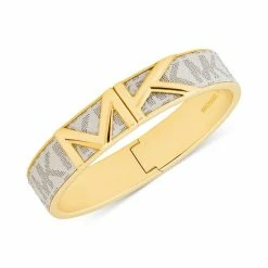 New βοΈ Michael Kors Gold And Vanilla Bangle Bracelet β