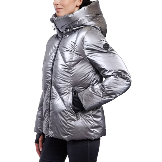 Buy β€οΈ Michael Kors π© Women's Shine Hooded Puffer π§₯ Coat Black π - Image 6