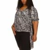 Top 10 🔔 Michael Kors Plus Size Metallic Paisley-Print Wrap Top Bone ⌛