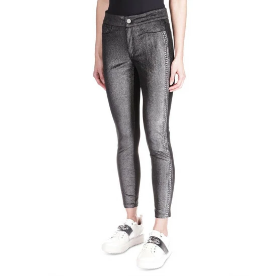 Coupon 😍 Michael Kors Petite Studded Velvet Leggings Black/silver 👏