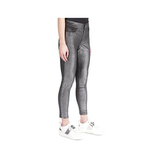 Coupon 😍 Michael Kors Petite Studded Velvet Leggings Black/silver 👏 - Image 3