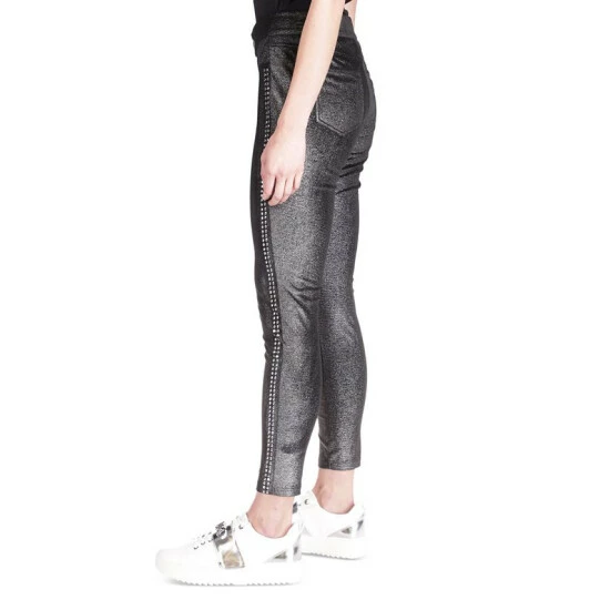 Coupon 😍 Michael Kors Petite Studded Velvet Leggings Black/silver 👏 - Image 4