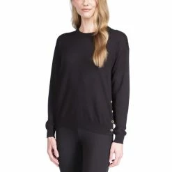 Best deal ⌛ Michael Kors 👩 Women's Button-Trim Sweater Bone ⭐