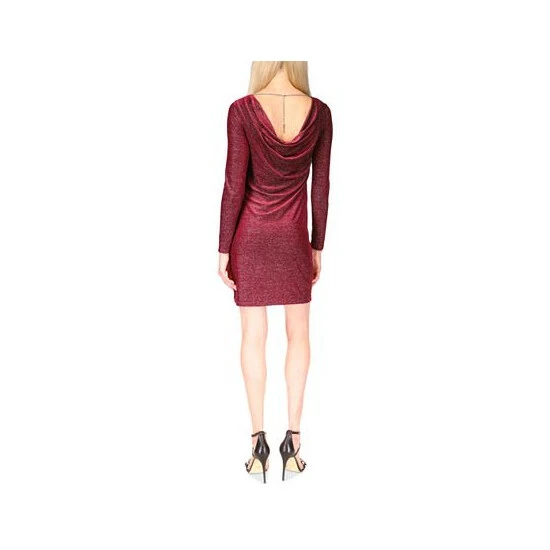 Promo 😉 Michael Kors Petite Velvet Cowl-Back 👗 Dress Dark Ruby 🔥 - Image 2