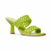 Hot Sale 🔔 Michael Kors 👩 Women's Amelia Slip-On Woven Mules Bright Limeade 🧨