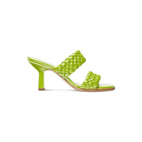 Hot Sale ๐ Michael Kors ๐ฉ Women's Amelia Slip-On Woven Mules Bright Limeade ๐งจ - Image 2