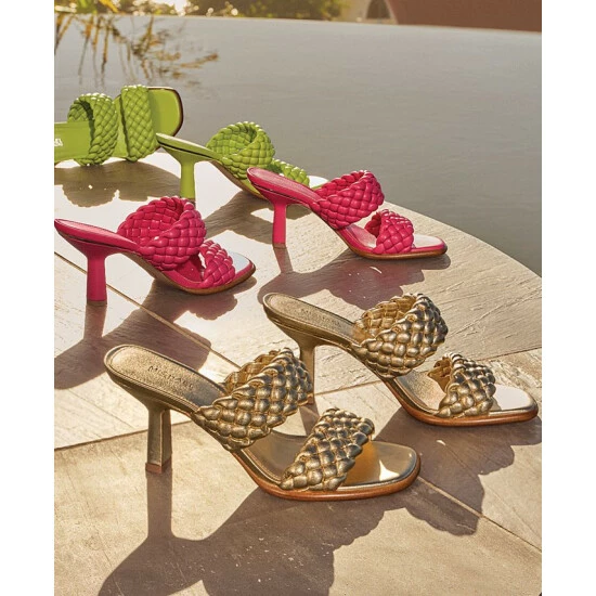 Hot Sale ๐ Michael Kors ๐ฉ Women's Amelia Slip-On Woven Mules Bright Limeade ๐งจ - Image 4