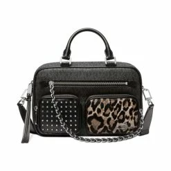 Hot Sale 👍 Michael Kors Signature Elliot Small Utility Camera Messenger Bag Black Light Multi 😀