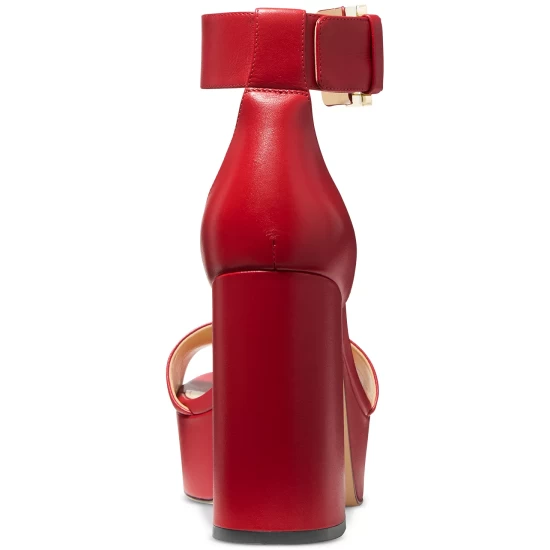 Best reviews of π Michael Kors π© Women's Tara Platform π Dress π©΄ Sandals Crimson π - Image 4