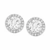 Cheap 🔔 Michael Kors Crystal Halo Stud Earrings Silver 👍