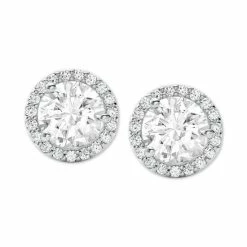 Cheap 🔔 Michael Kors Crystal Halo Stud Earrings Silver 👍